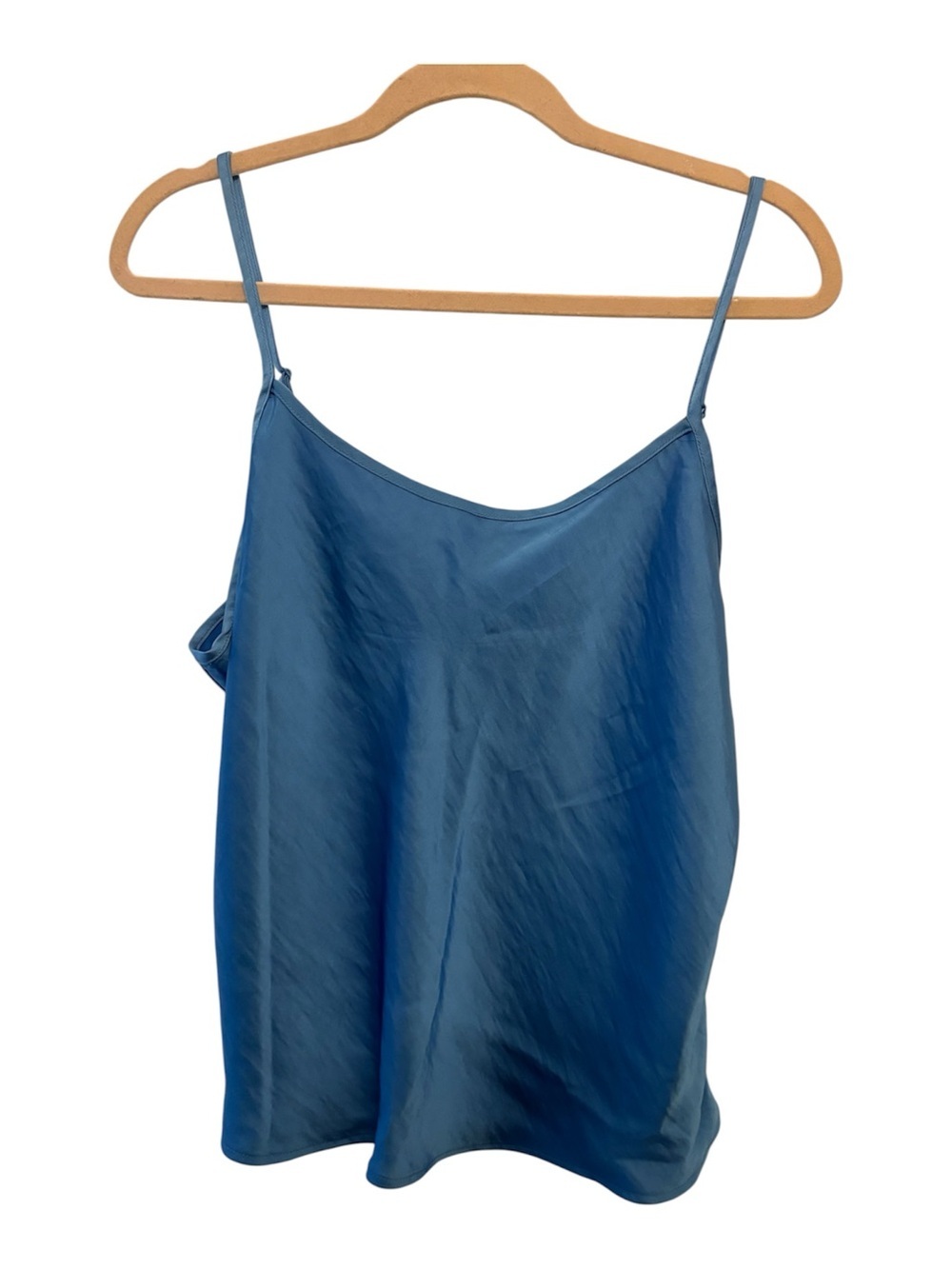 a new day Blue Satin Camisole Tank Top